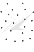 Polka Dots Paddle design featuring fiberglass and carbon fiber for optimal pickleball performance.