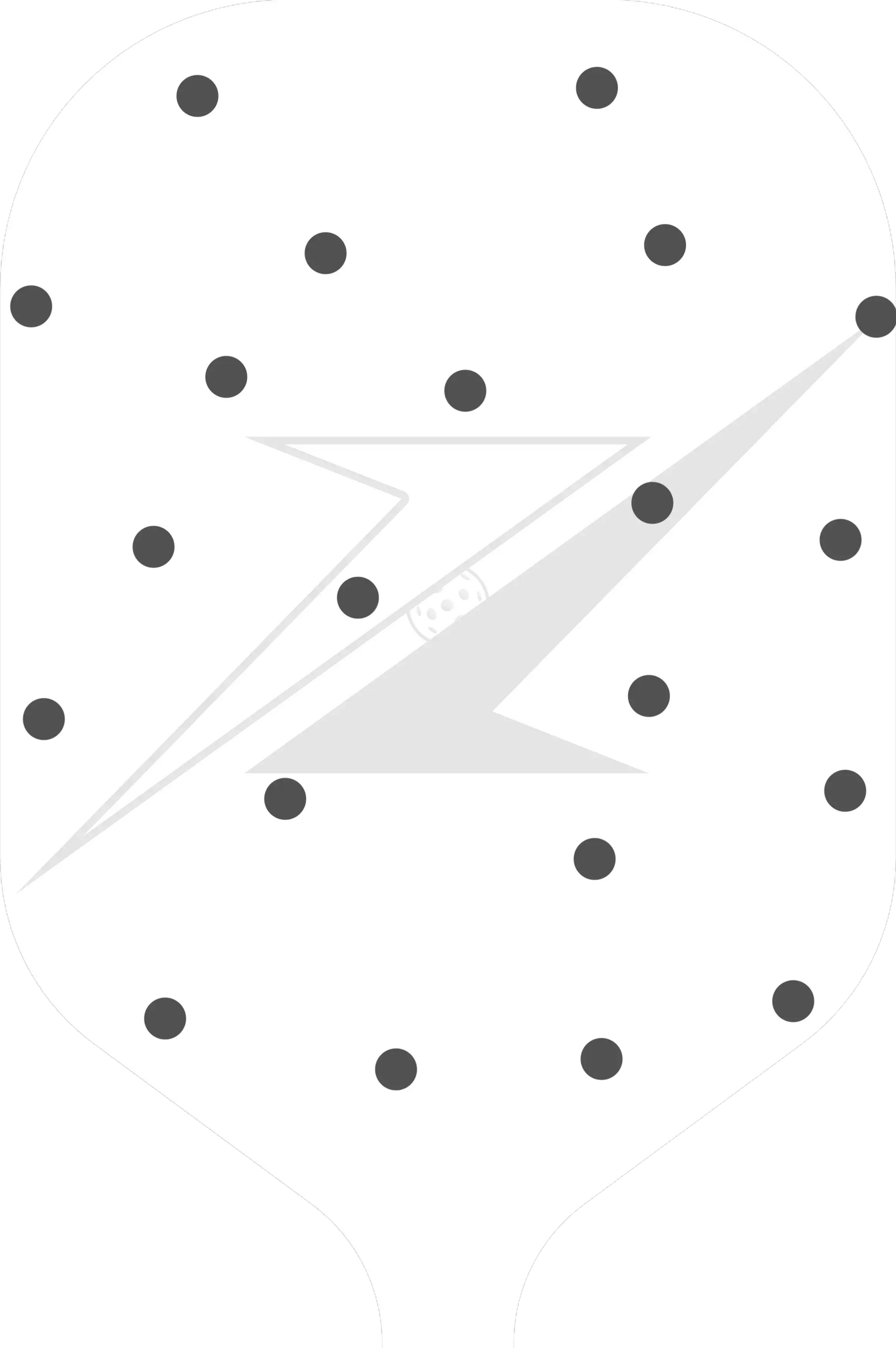 Polka Dots Paddle design featuring fiberglass and carbon fiber for optimal pickleball performance.